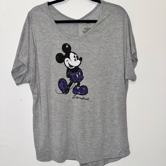 Disneyland Gray and Purple Mickey Mouse Tee - Picture 1 of 3